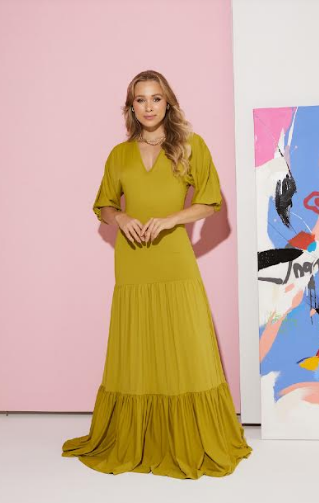 Long Dress "Anna" Green