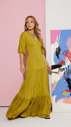 Long Dress "Anna" Green
