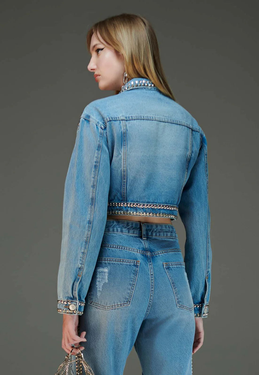 Denim Jacket with Studs